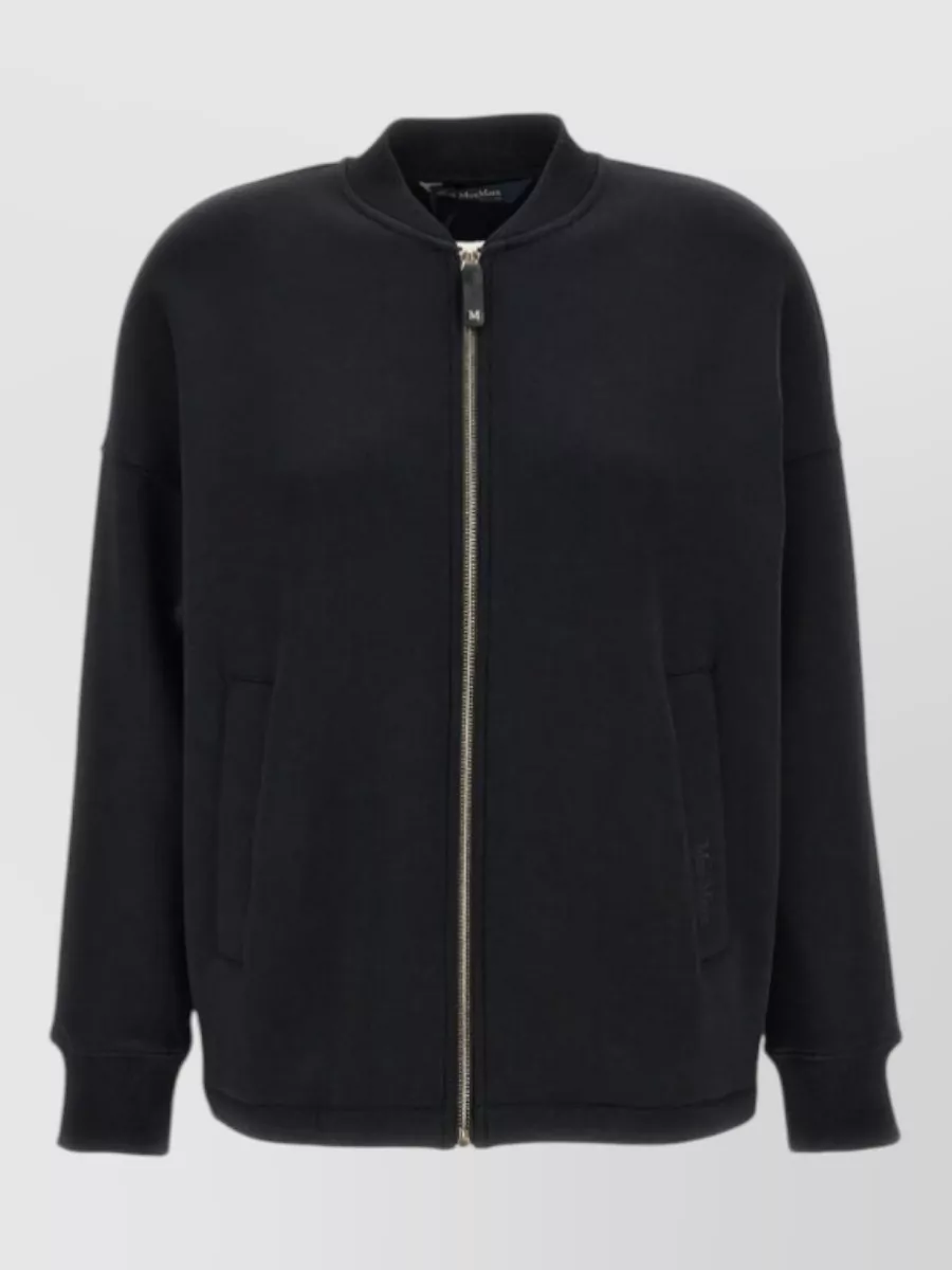 S Max Mara jersey bomber jacket