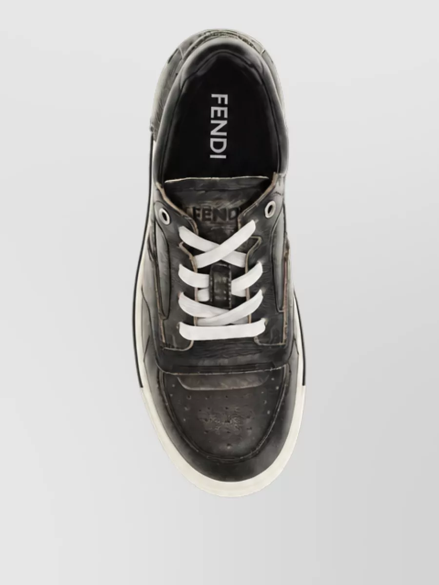 Fendi Leather Low-Top Sneakers