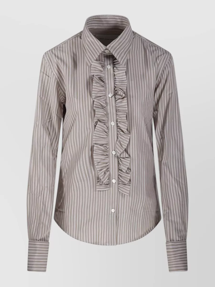 Ami Paris long sleeve ruffled shirt