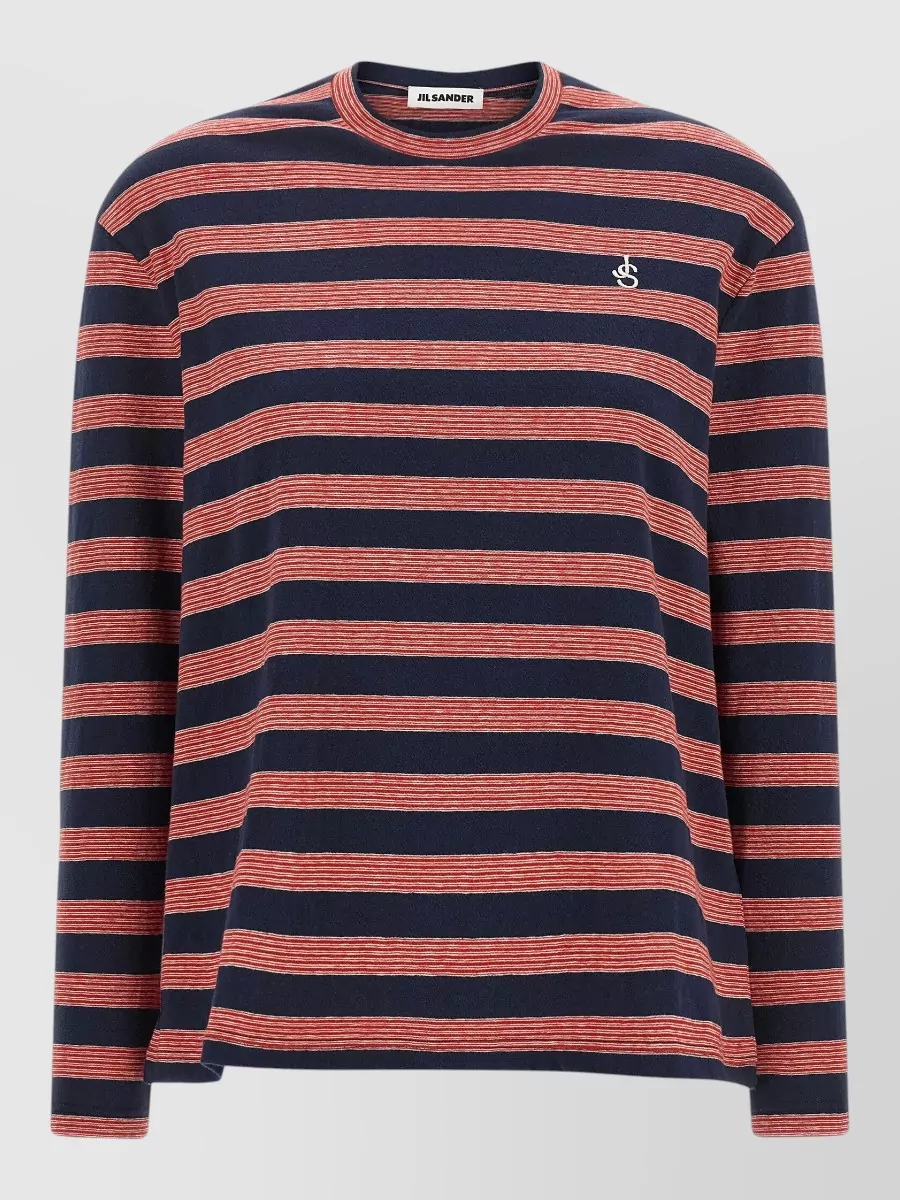 Jil Sander striped long-sleeve cotton jumper