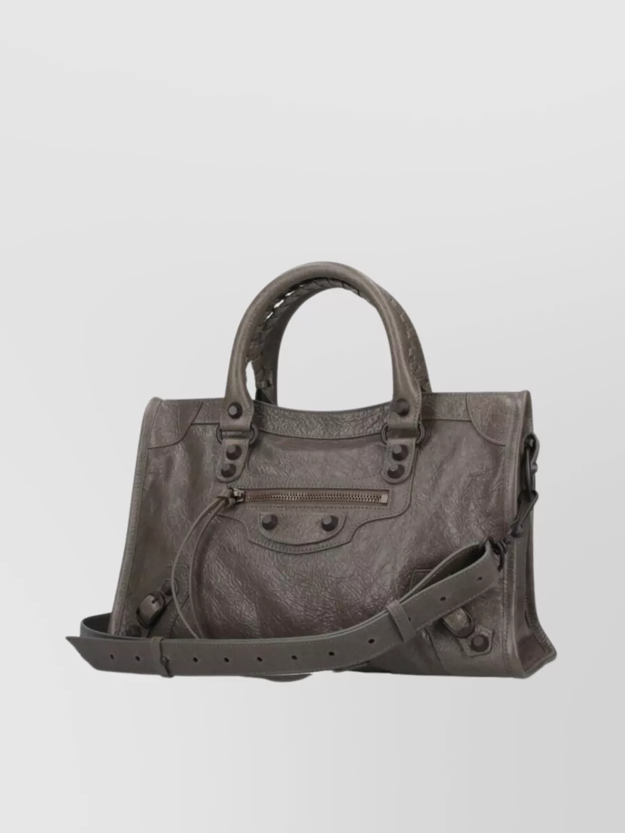 Balenciaga Buckle Strap Tote Bag With Zip Pocket