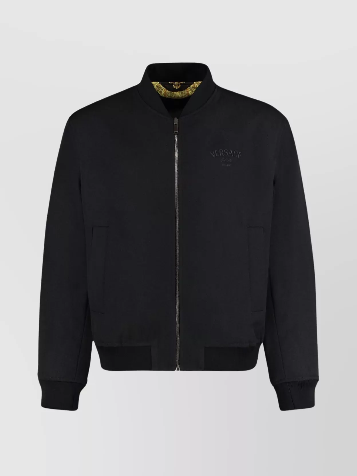 Versace Reversible Bomber Jacket With Ribbed Accents