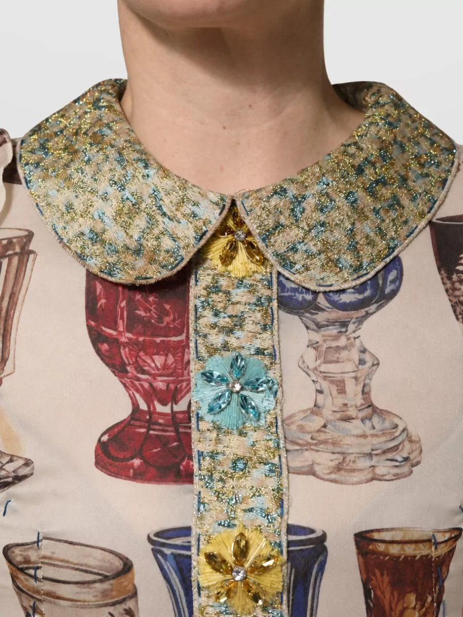 Dolce&Gabbana Silk Printed Midi Dress