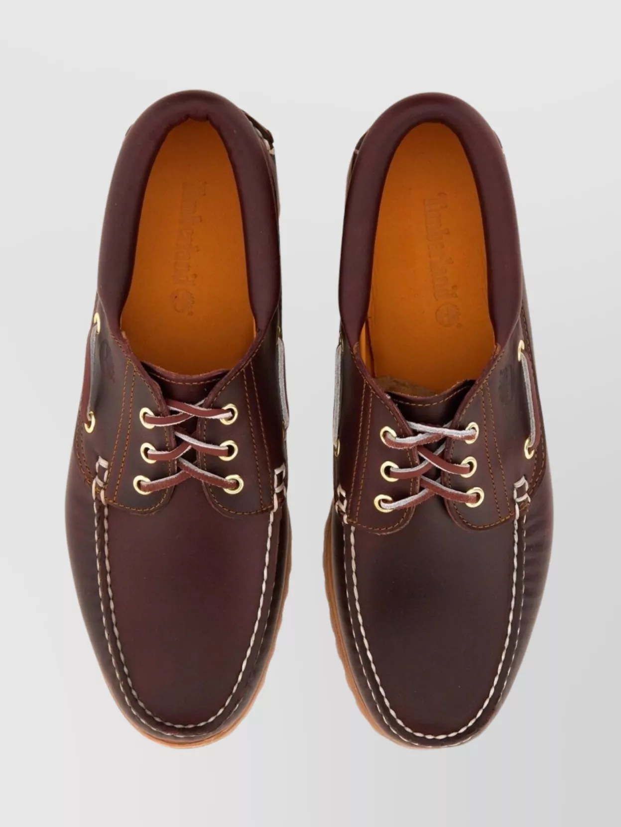 Timberland Laced Leather Boat Moccasin