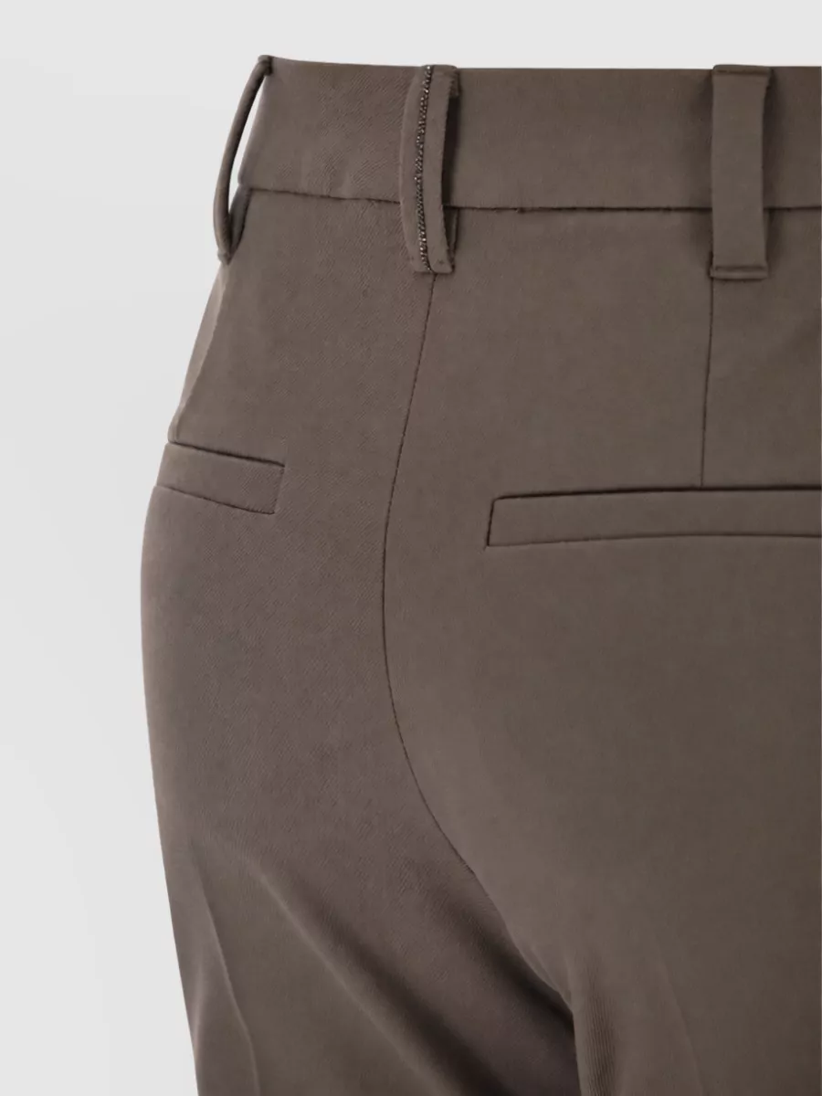 Brunello Cucinelli Stretch Cotton Tailored Trousers