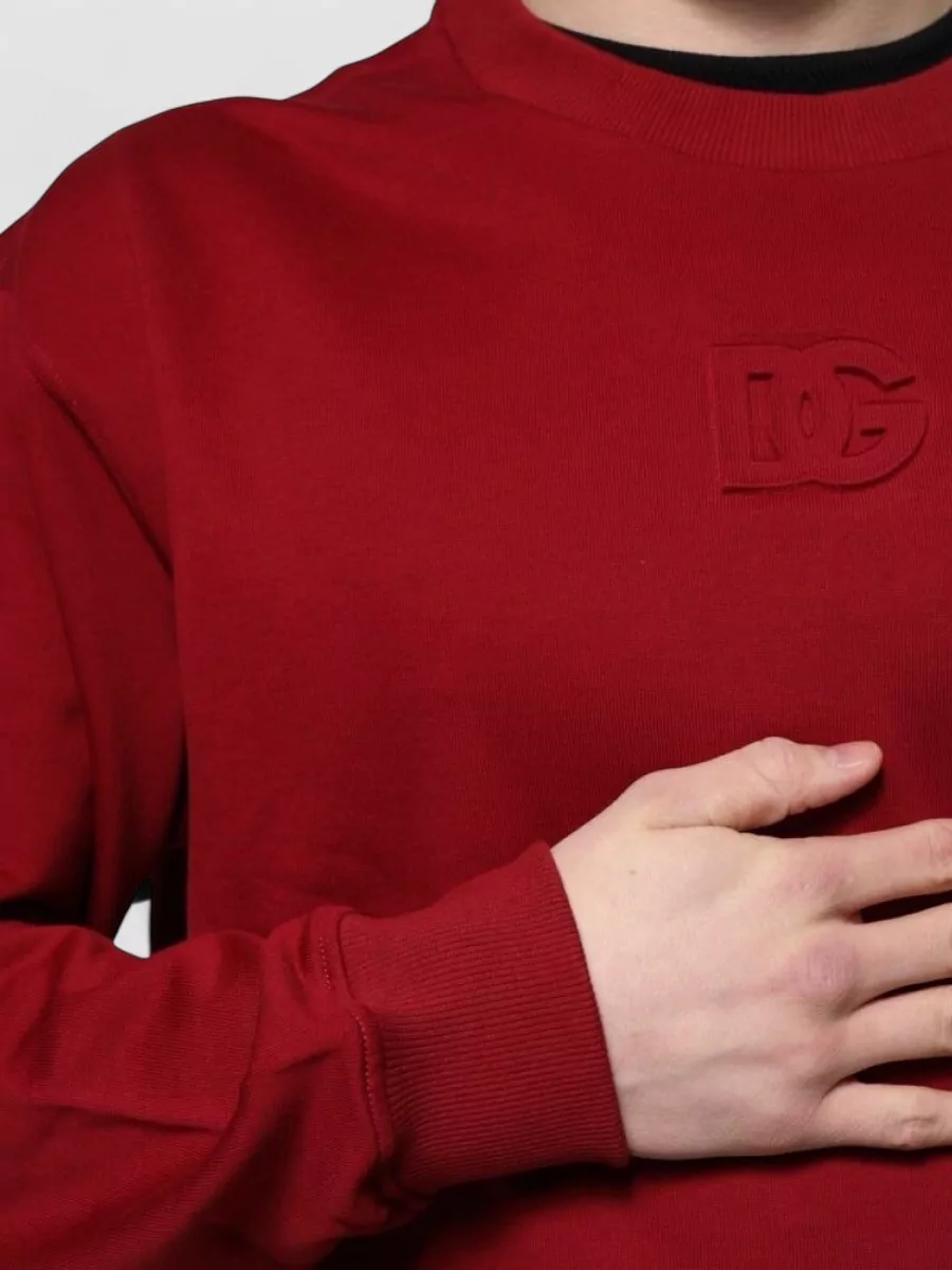 Dolce&Gabbana Cotton Logo-Embossed Crew-Neck Sweatshirt