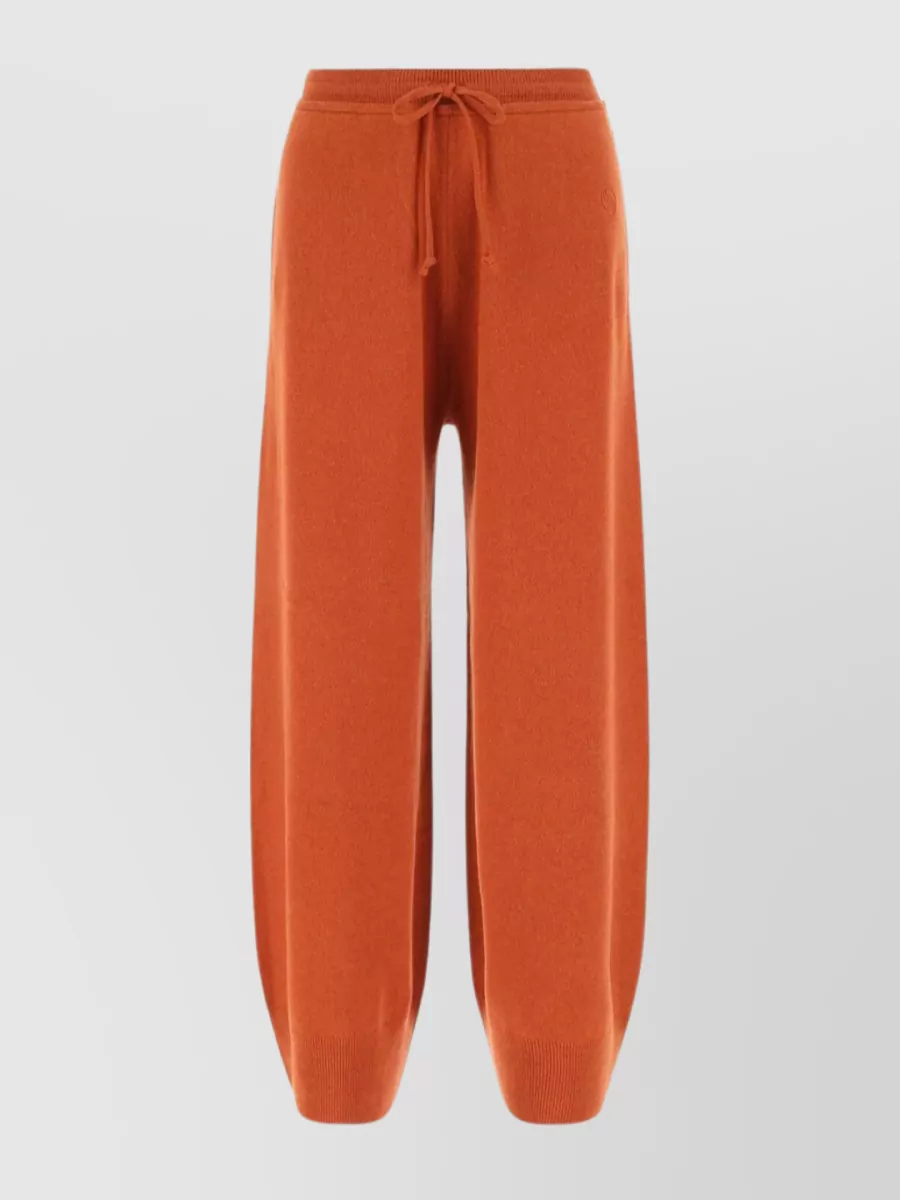 Shop Stella Mccartney Cashmere Blend Wide-leg Trousers In Orange