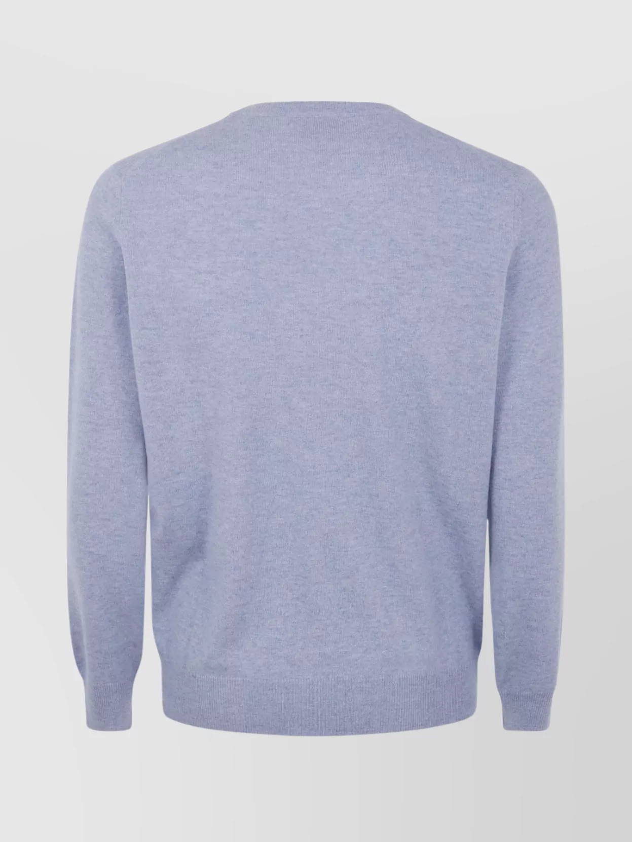 Brunello Cucinelli Cashmere Crew Neck Sweater With Ribbed Finish In Blue