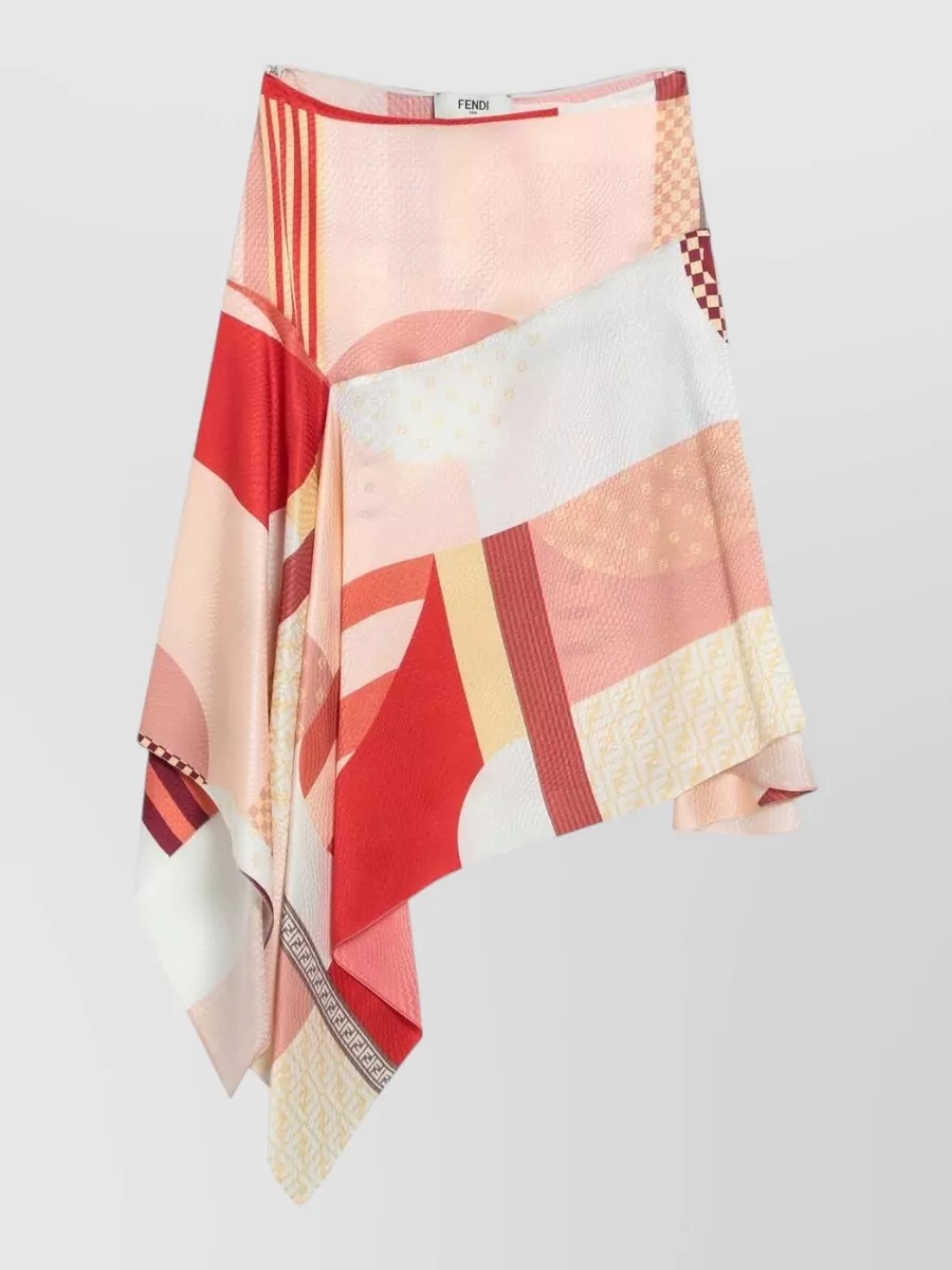 Fendi Asymmetric Draped Skirt