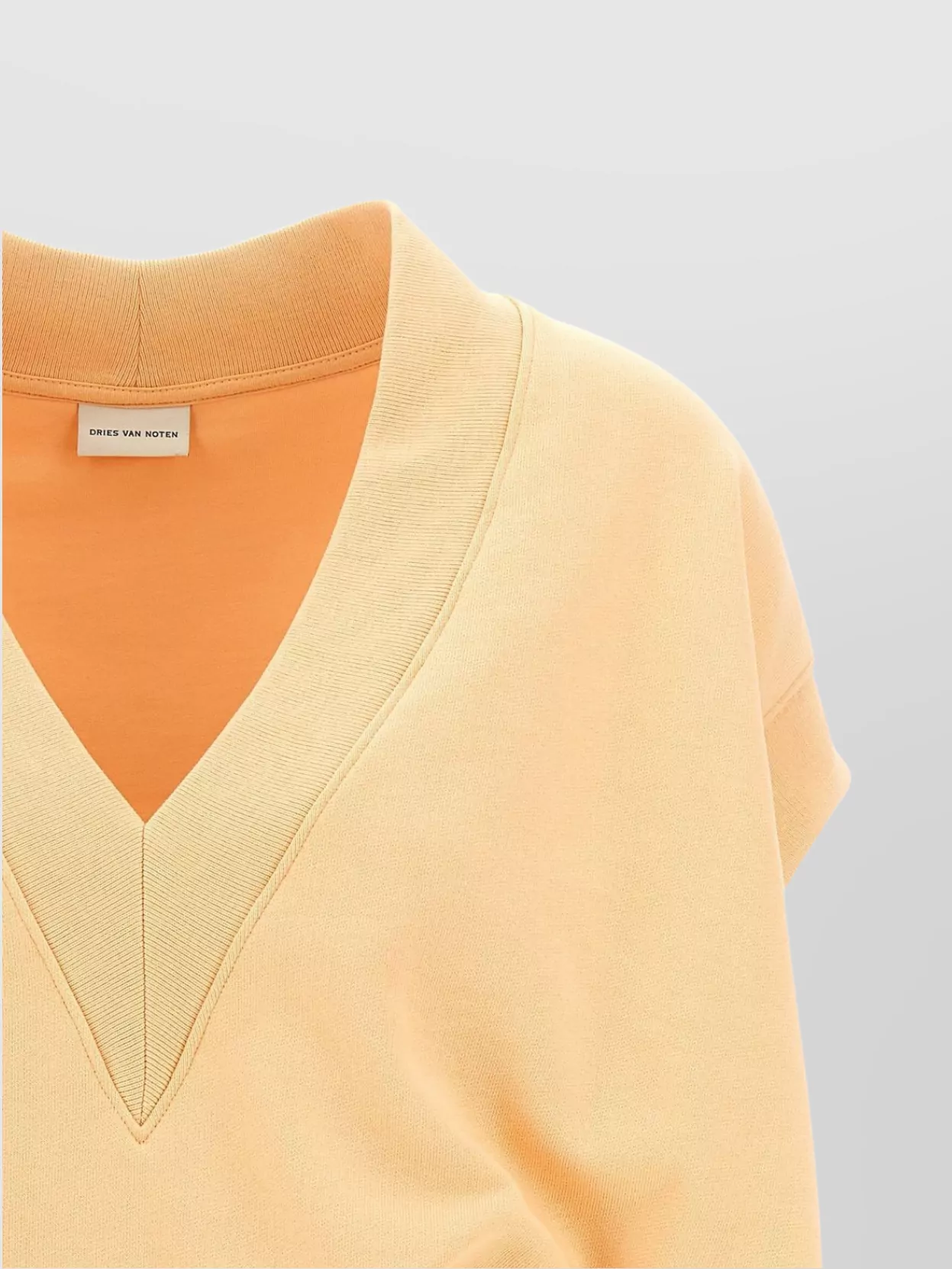 Shop Dries Van Noten Layered V-neck Cap Sleeve Sweatshirt