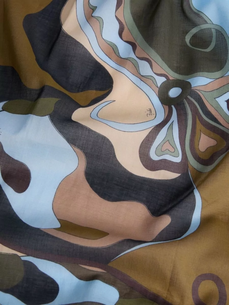 Pucci Cotton Orchid-Print Sarong