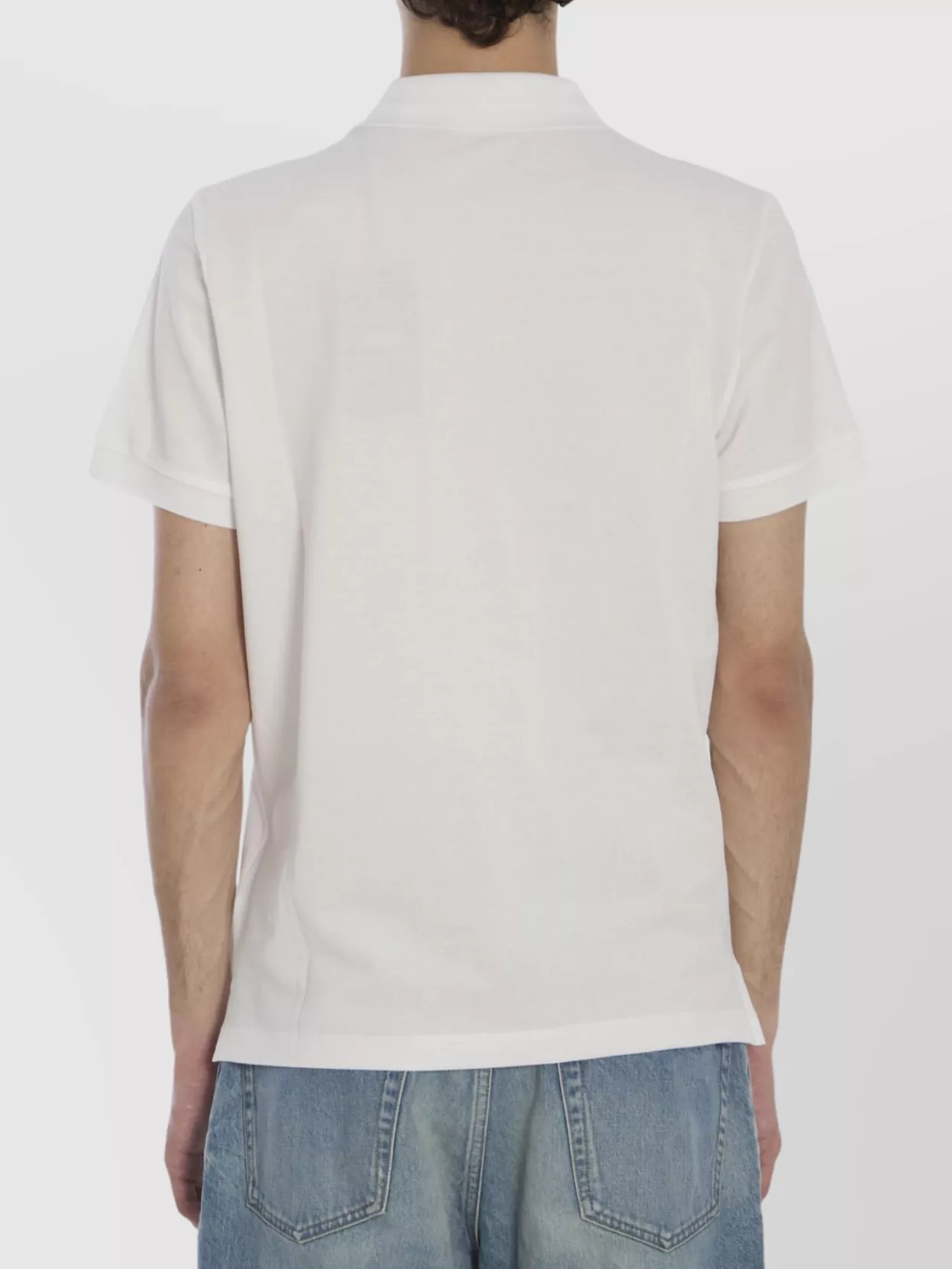 Fendi Ff Ribbed Collar Polo Shirt