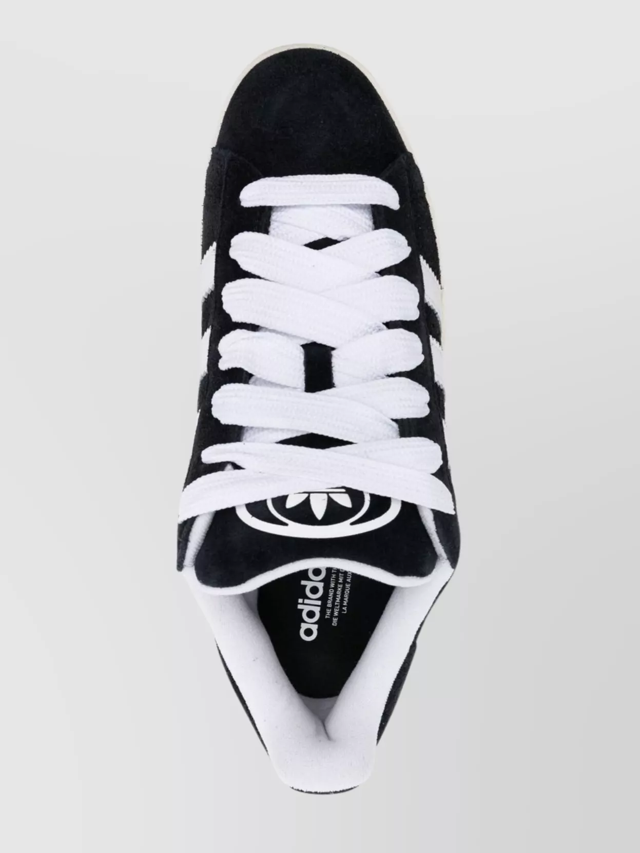 Adidas Originals Low-top Round Toe Sneaker With Flat Rubber Sole In White
