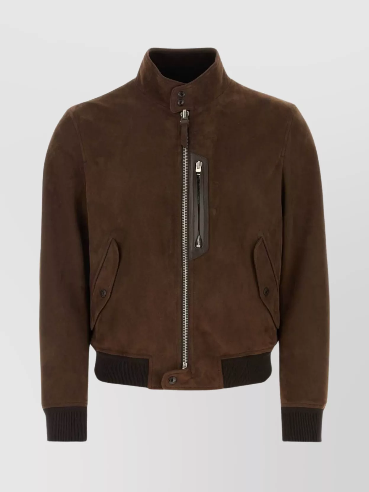 Shop Tom Ford Harrington Bomber Jacket In Rich Suede In Brown