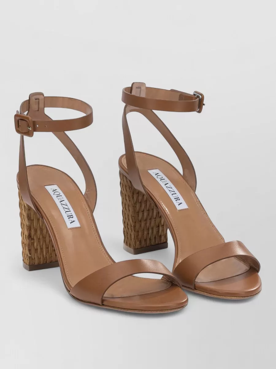 Aquazzura Leather Sunseeker 85Mm Sandals