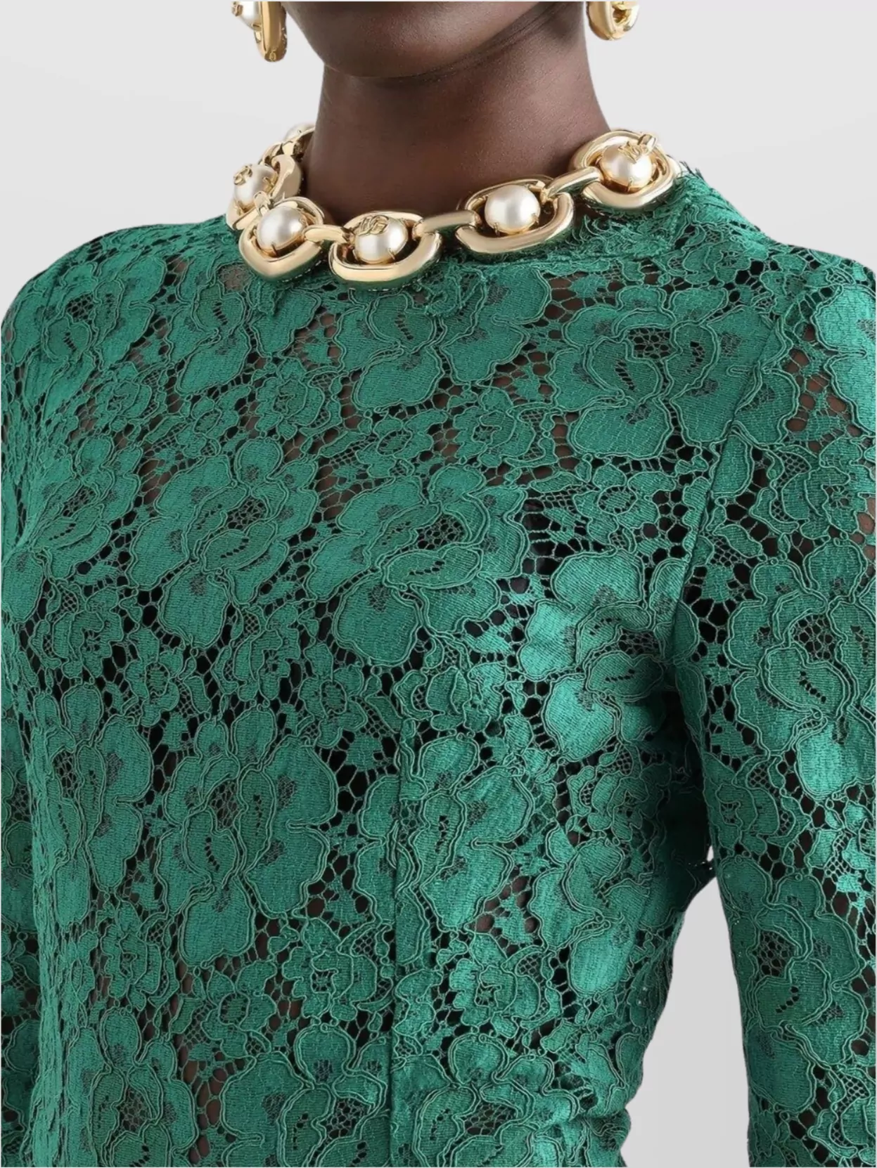 Dolce&Gabbana Lace Evening Dress Flared Skirt