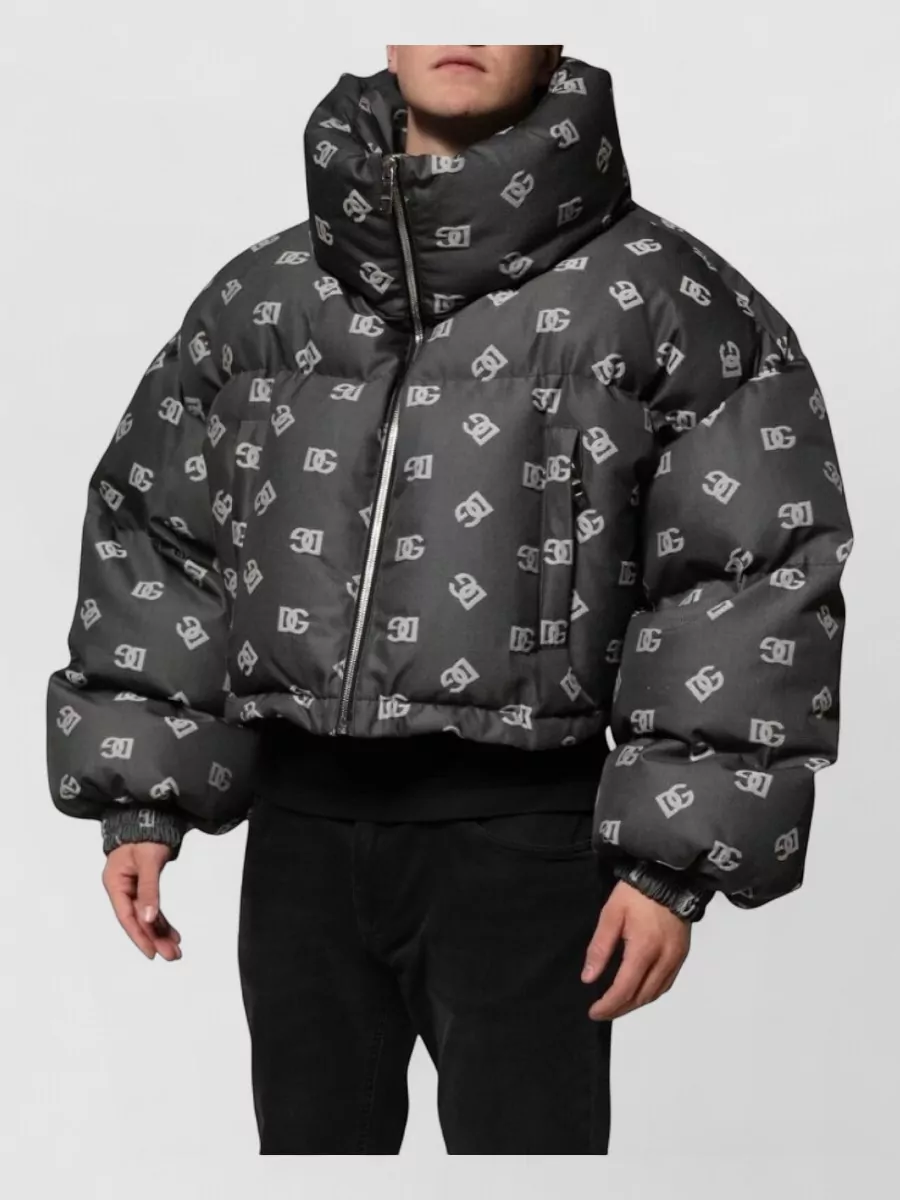 Dolce&Gabbana logo-print relaxed-fit puffer jacket