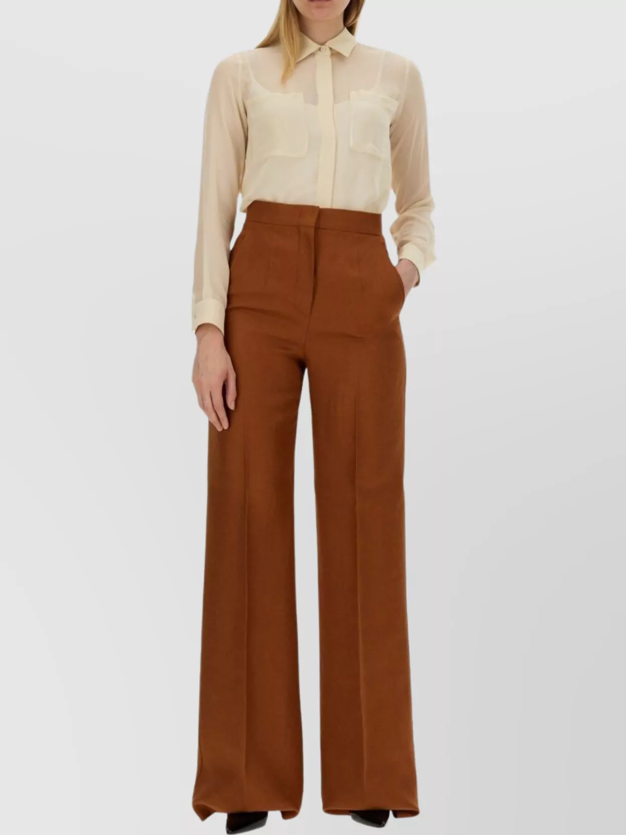 Max Mara Summer Breeze Button Down Shirt In Neutral