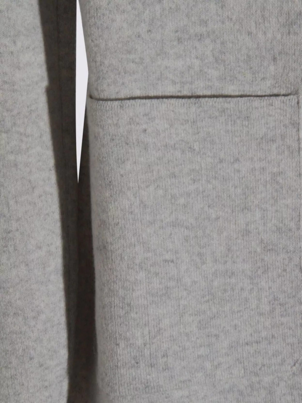 Lardini Crewneck Sweater With Notch Lapel And Patch Pockets In Gray