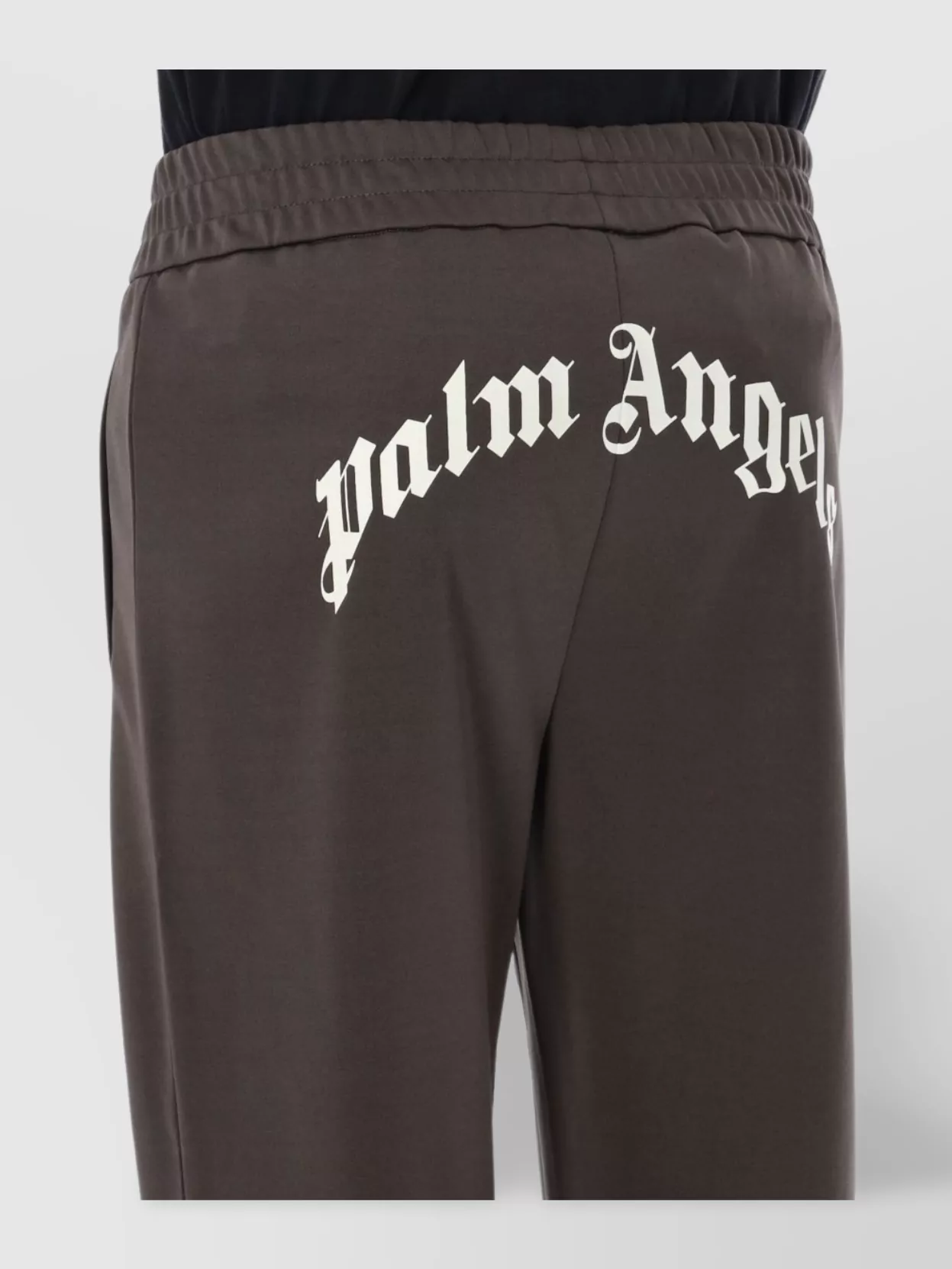 Palm Angels Gray Curved Logo Track Pants