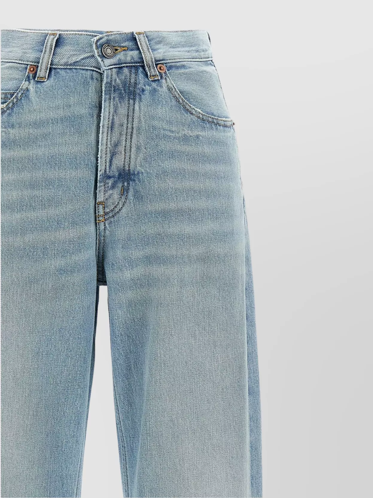 Saint Laurent High-Rise 'V' Jeans With Belt Loops