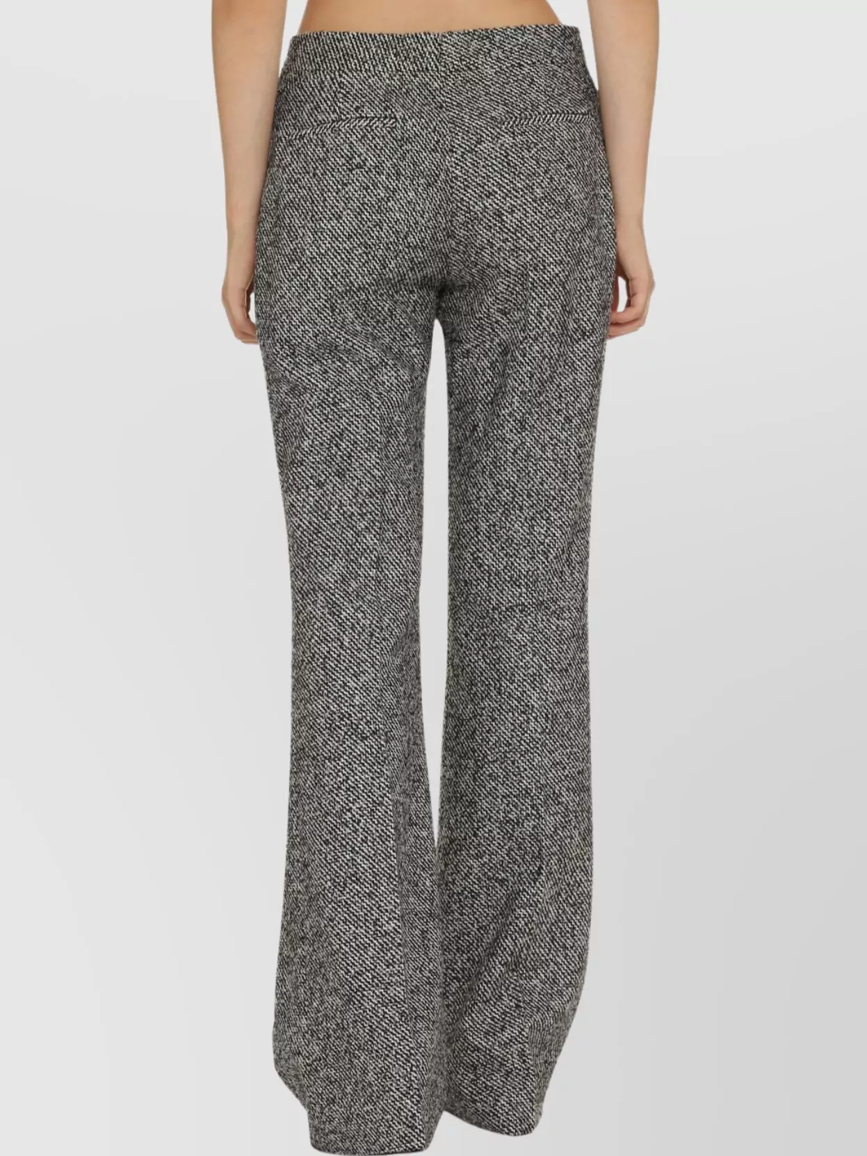 Tom Ford Flared High-rise Tweed Trousers With Back Pockets