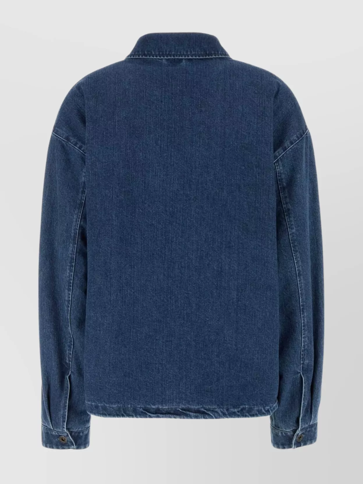 Miu Miu Collared Denim Jacket Featuring Front Pockets In Blue