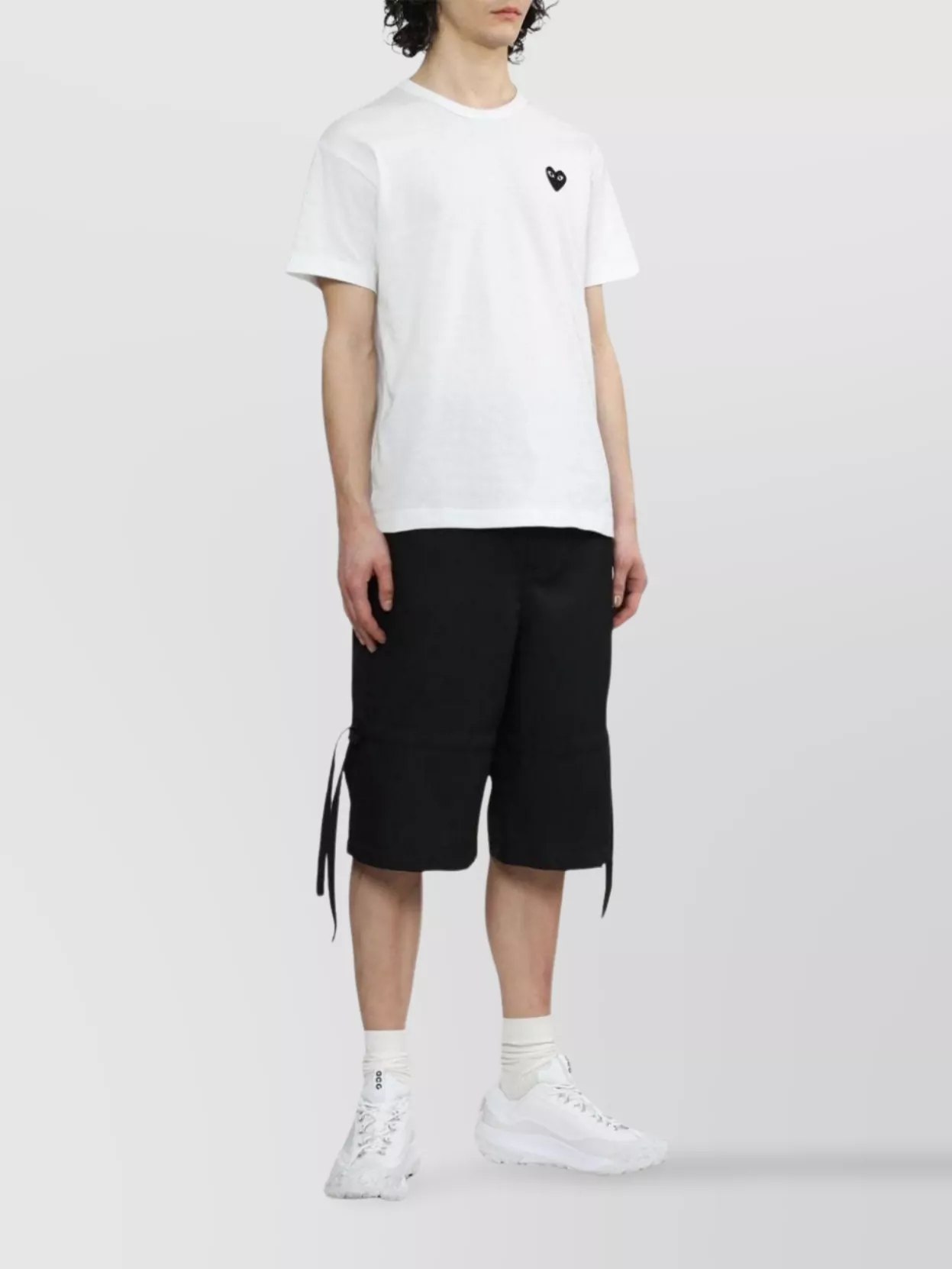 COMME DES GARÇONS LOGO CREW NECK COTTON T-SHIRT 