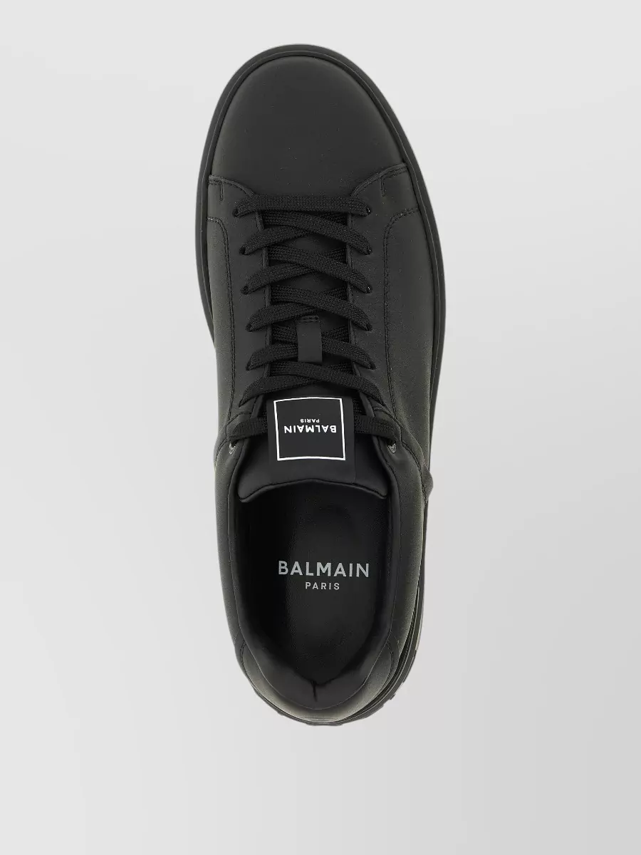 Balmain Leather Low-Top Sneakers