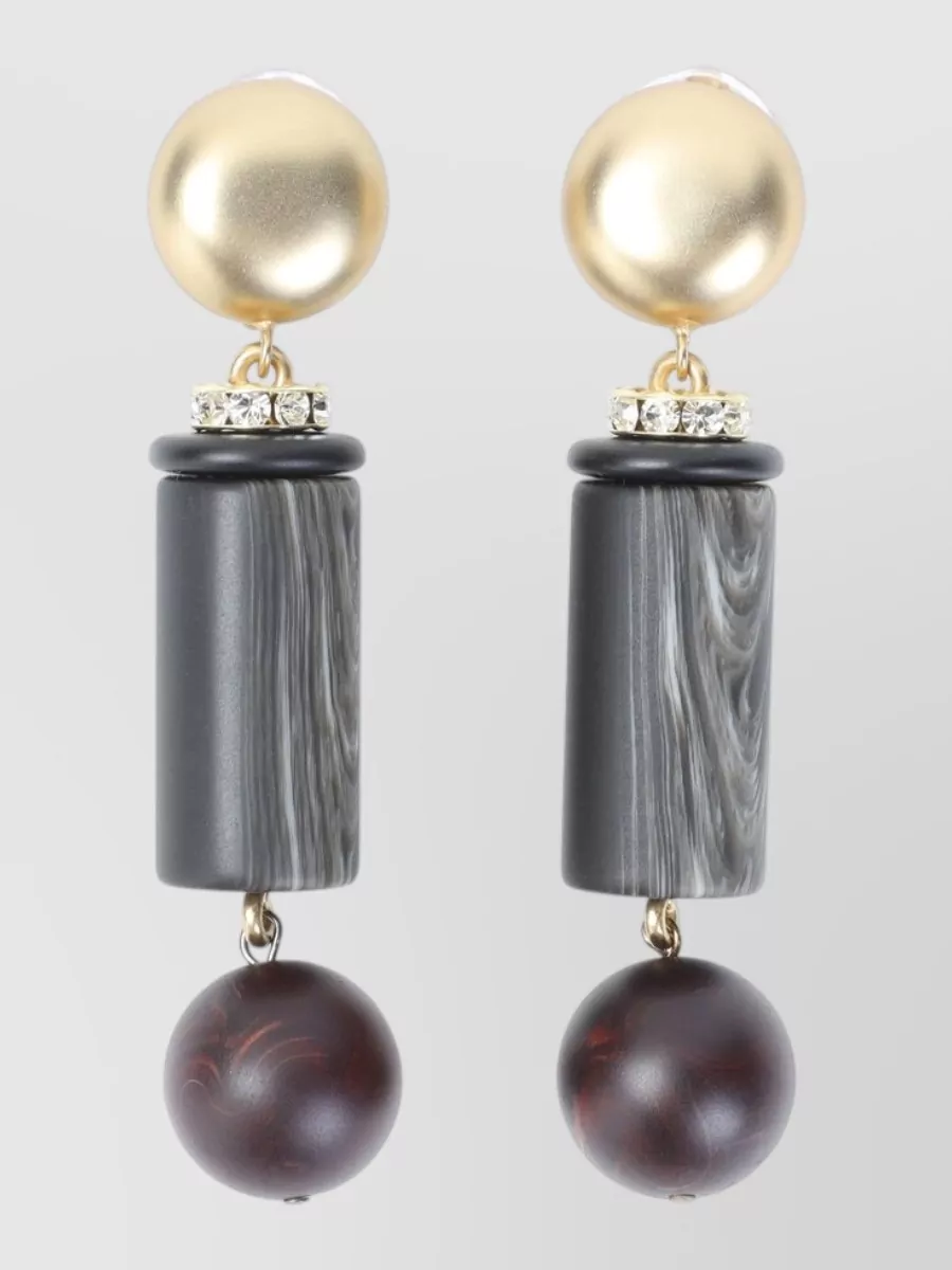 Giorgio Armani crystal embellished clip on earrings