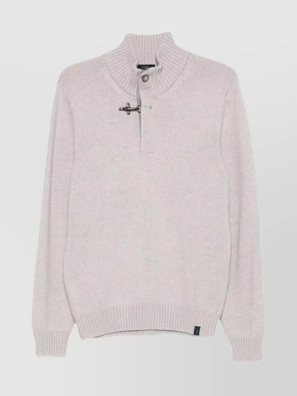 Fay Regular-fit. Fin. 5 Maglia In Lana Rasata Con Gancio. Sweater In Neutral