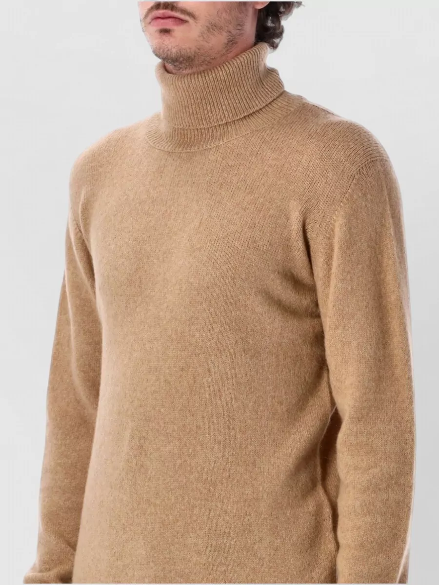 Roberto Collina Wool Camel High Neck Jumper
