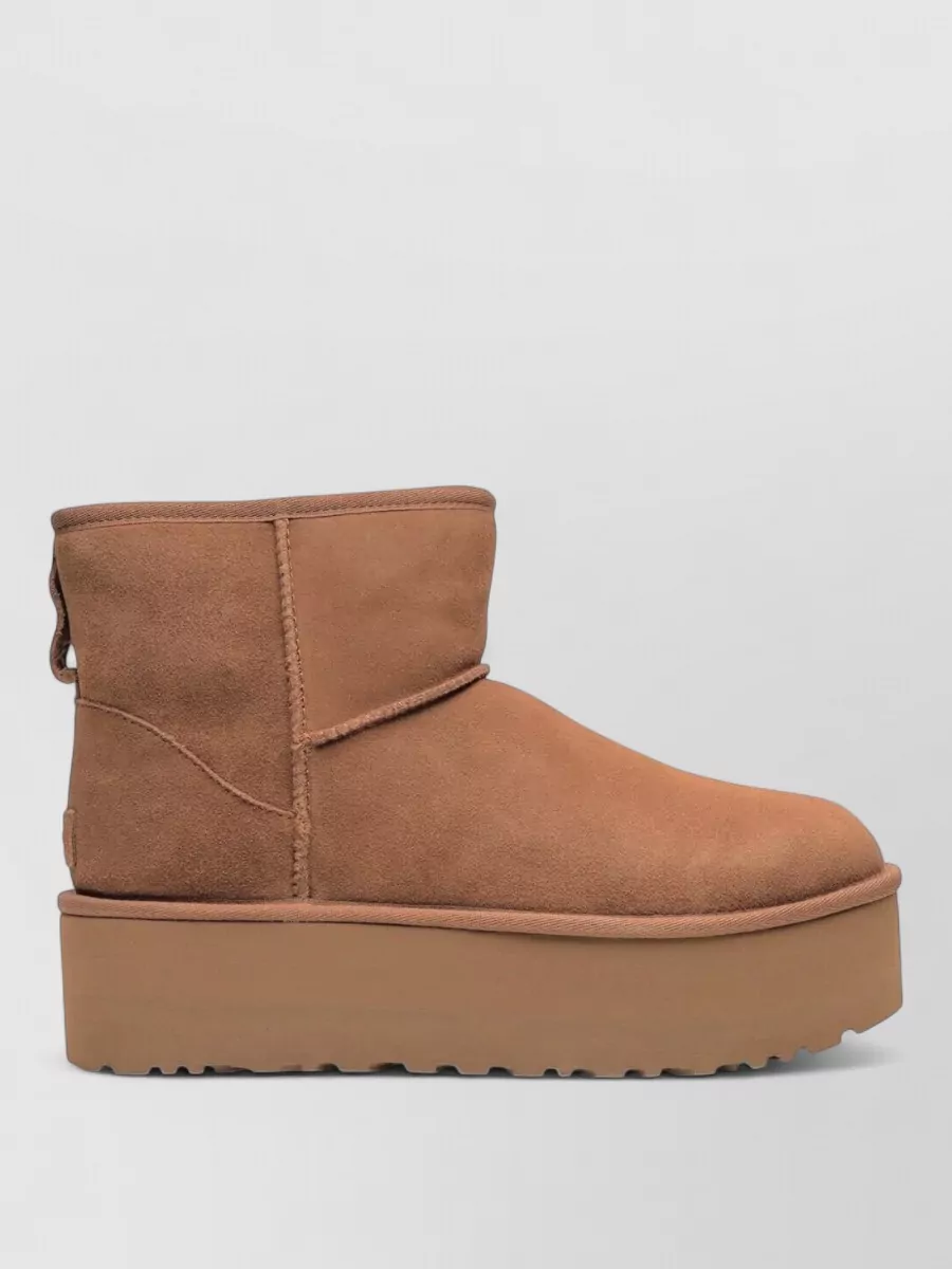 Ugg Leather Classic Mini Platform Ankle Boots