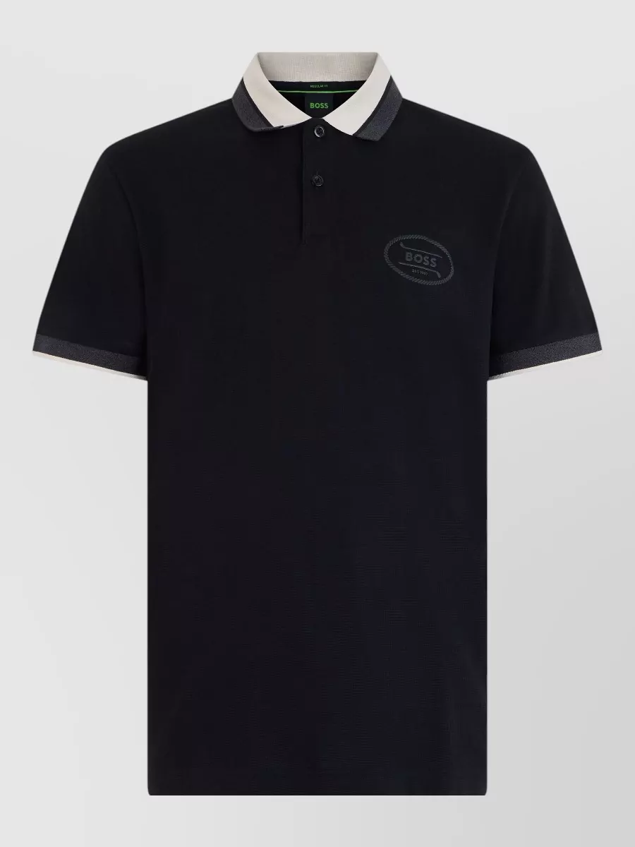 Boss cotton short-sleeve polo shirt