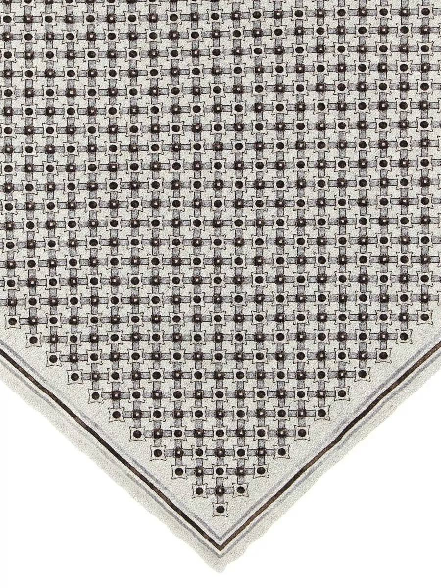 Brunello Cucinelli Silk Printed Pocket Square