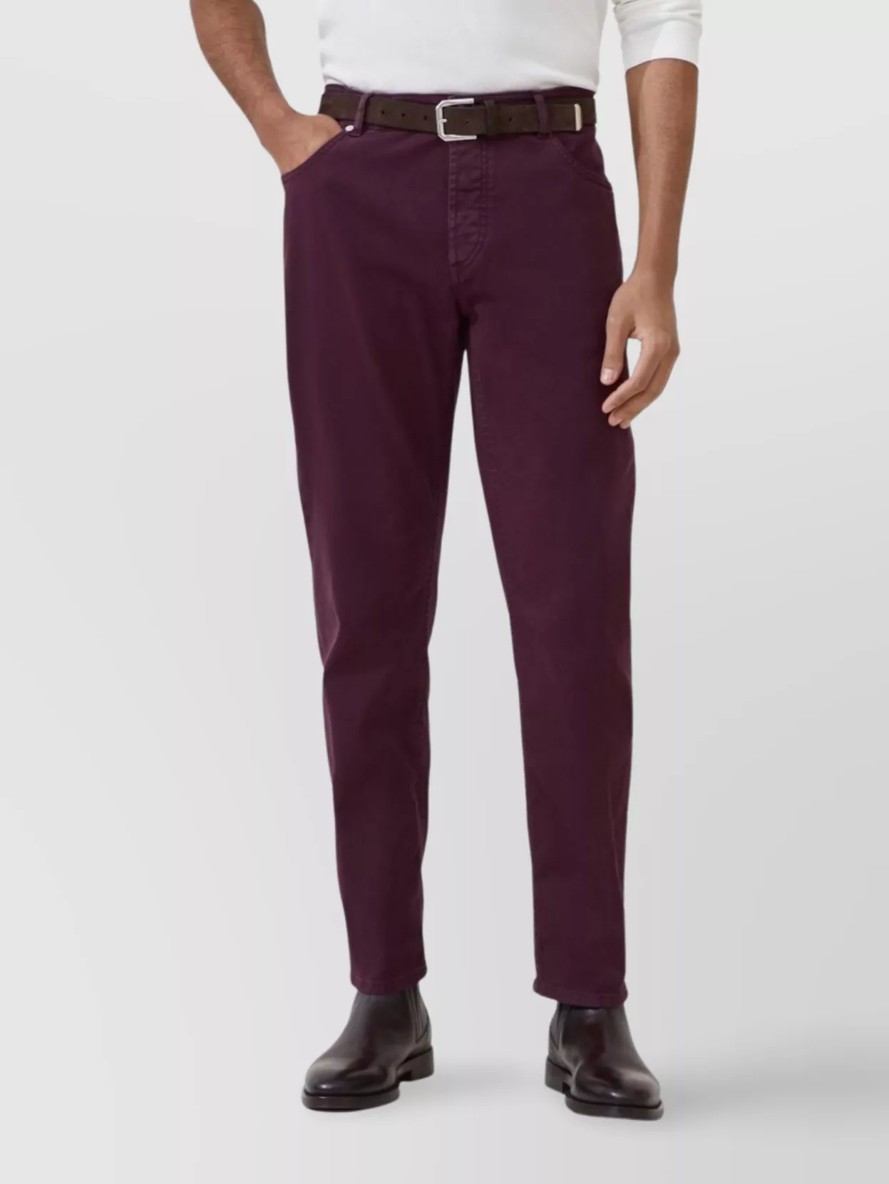 Brunello Cucinelli Cotton Trousers With Front And Back Pockets