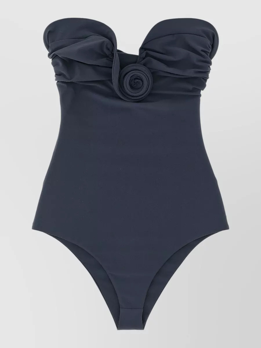Magda Butrym off-the-shoulder high-leg one-piece swimsuit