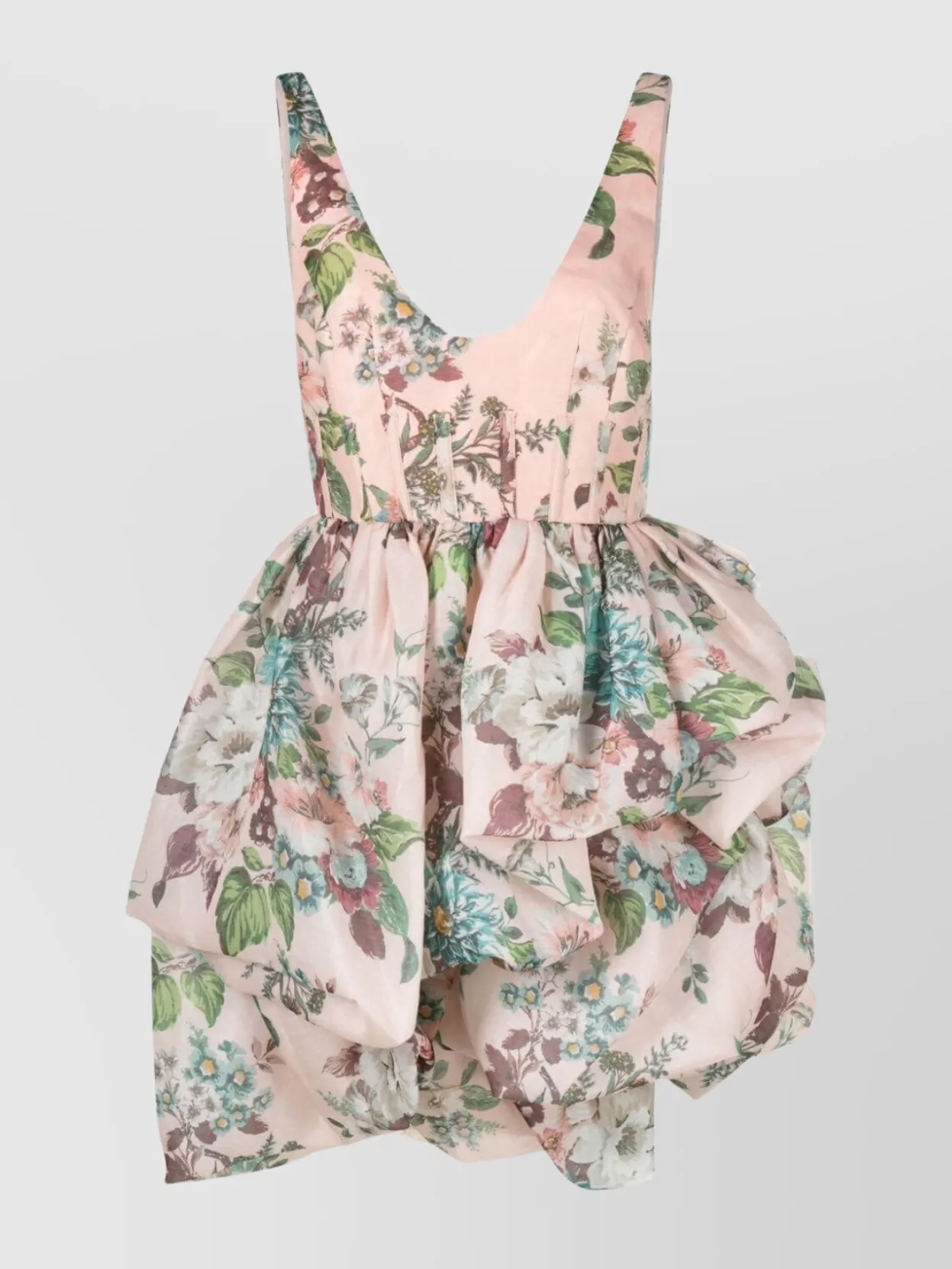Zimmermann Matchmaker Floral Linen And Silk Minidress