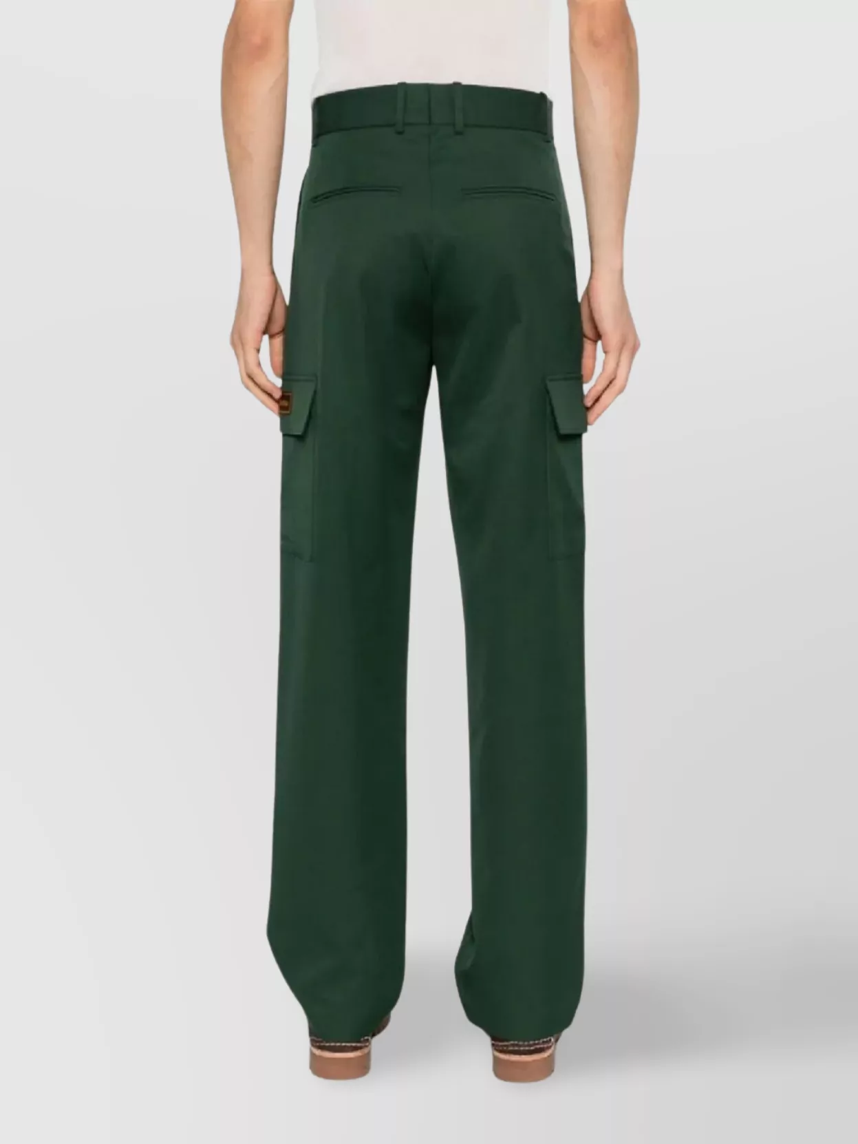 Drôle De Monsieur Straight Leg Cargo Wool Pants With Pleats