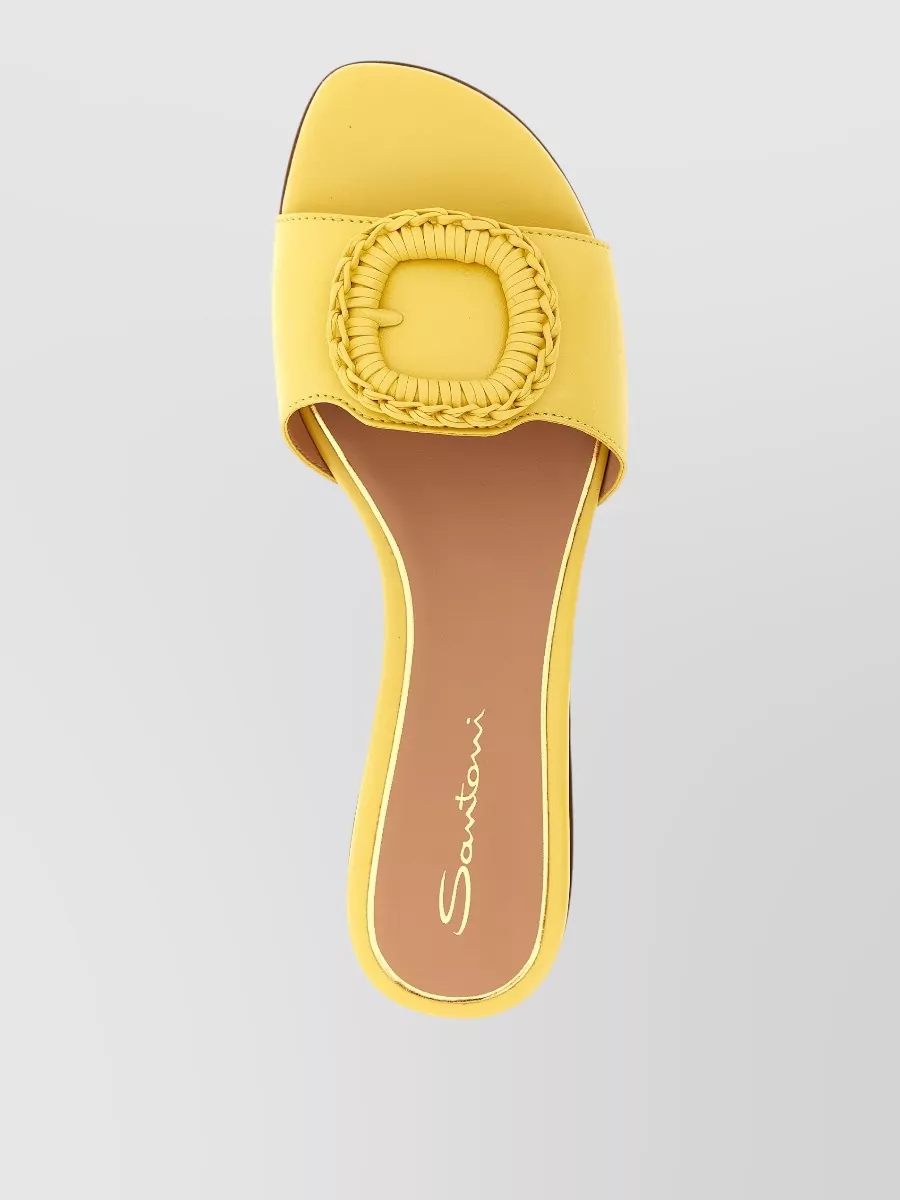 Santoni Corolle Sandals Braided Strap Flat Sole
