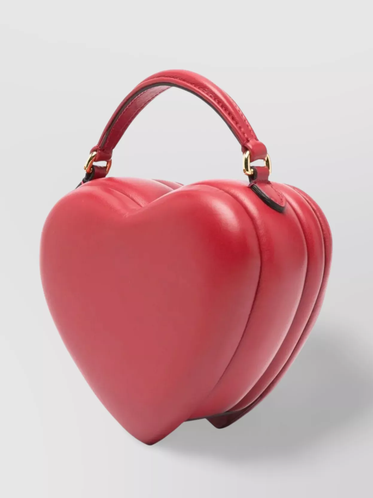 Moschino Nappa Heart Top Handle Clutch Bag