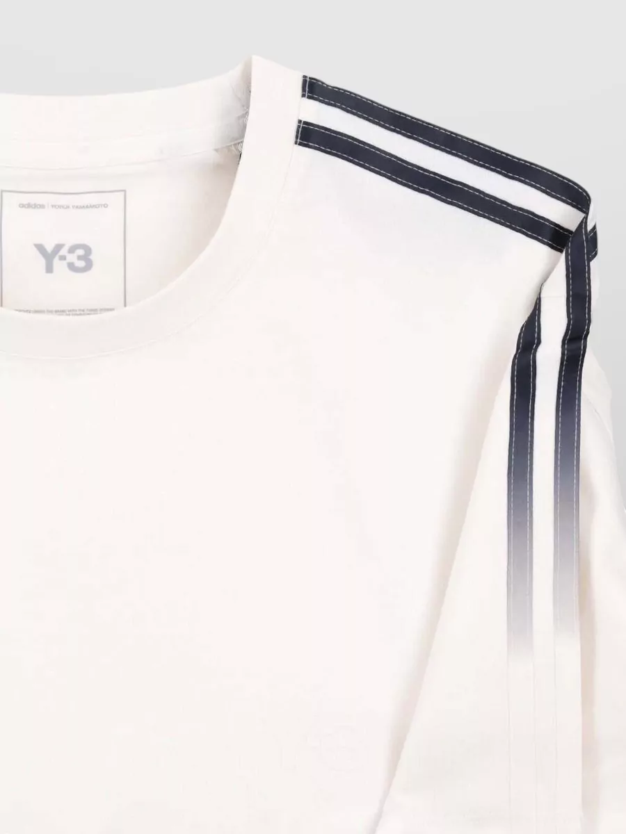 Y-3 Cotton Gradient-Stripe Logo-Print Raglan Long-Sleeve T-Shirt