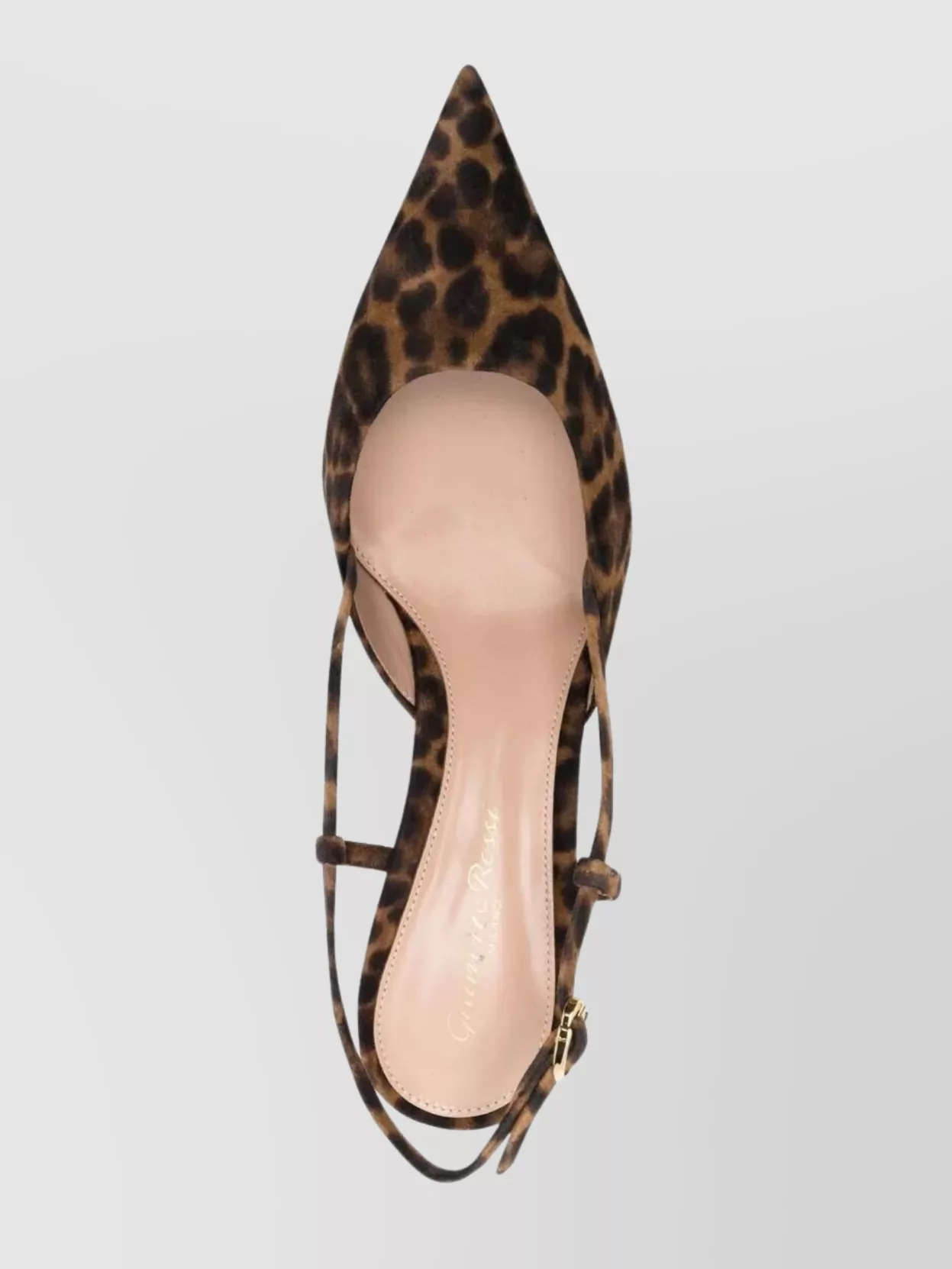 Gianvito Rossi Suede Kitten Heel Leopard Print Pumps