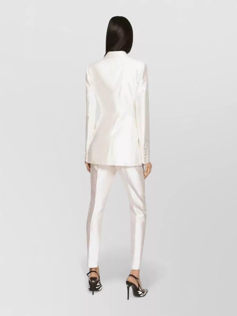 Dolce&Gabbana Double Breasted Blazer Structured Shoulders Silk