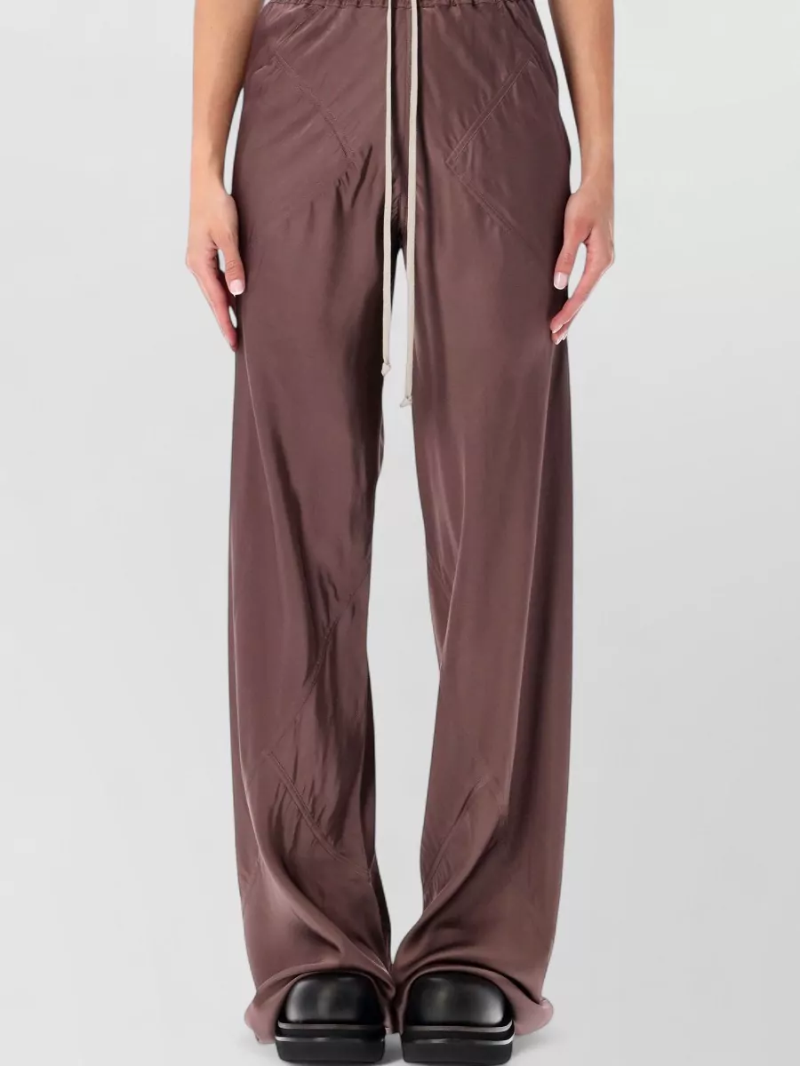 Rick Owens Silk loose-fit floor-length drawstring trousers