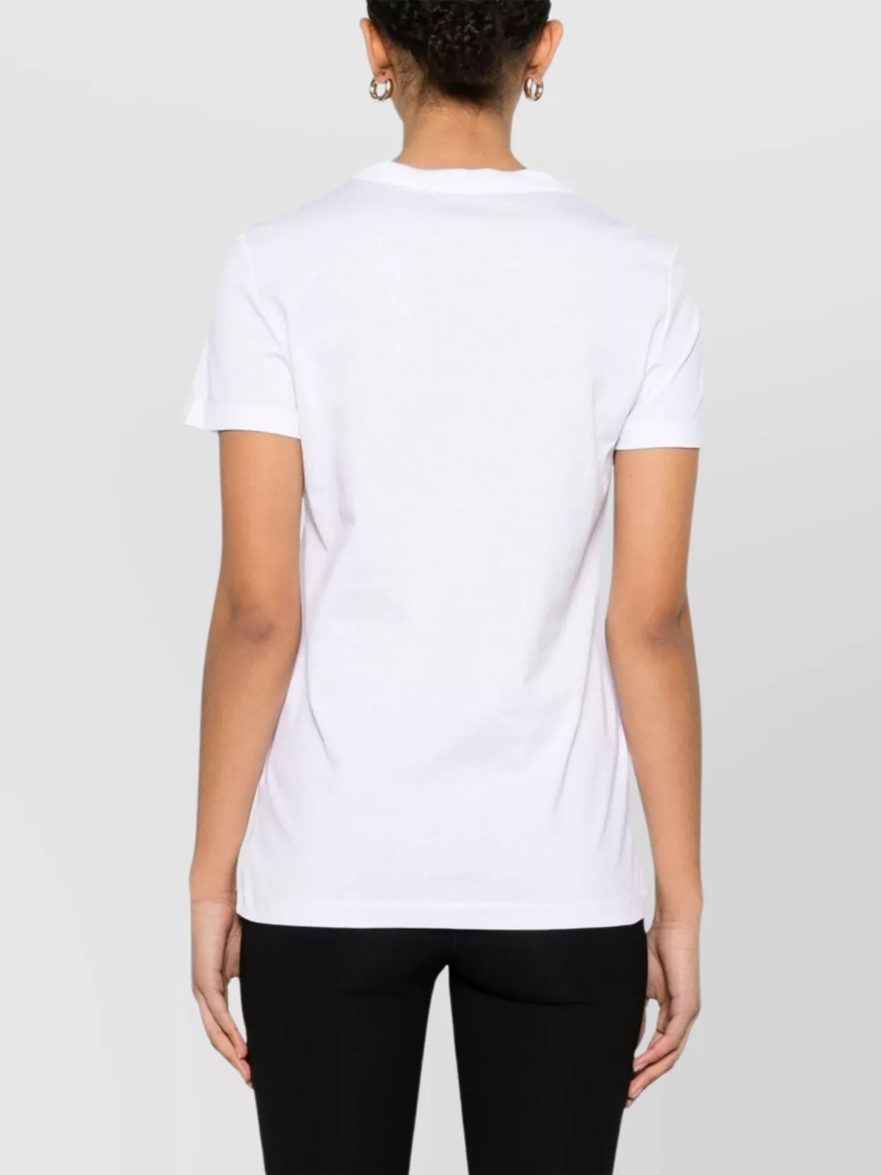 Max Mara Short Sleeves Crew Neck Regular Fit Plain