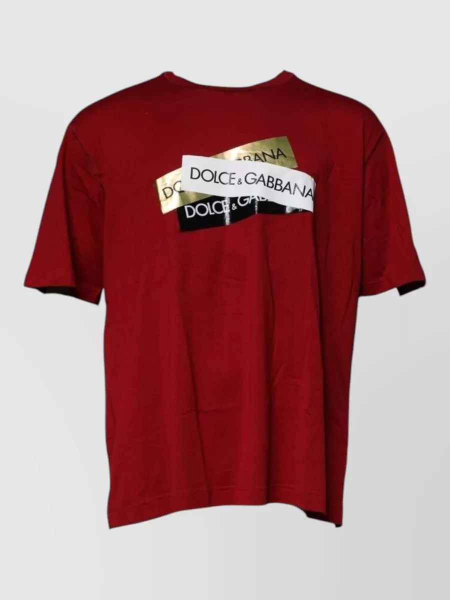 Dolce&Gabbana Cotton logo tape crew neck t-shirt