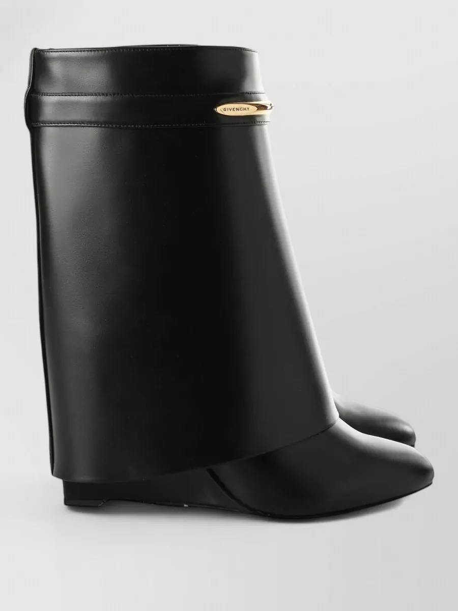 Givenchy leather shark pinch wedge ankle boots