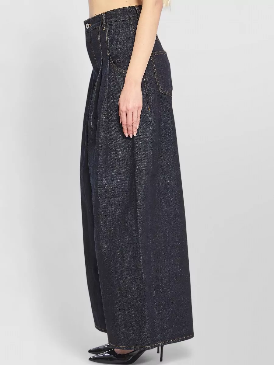 Jacquemus Wide Leg Denim Trousers Regular Waist