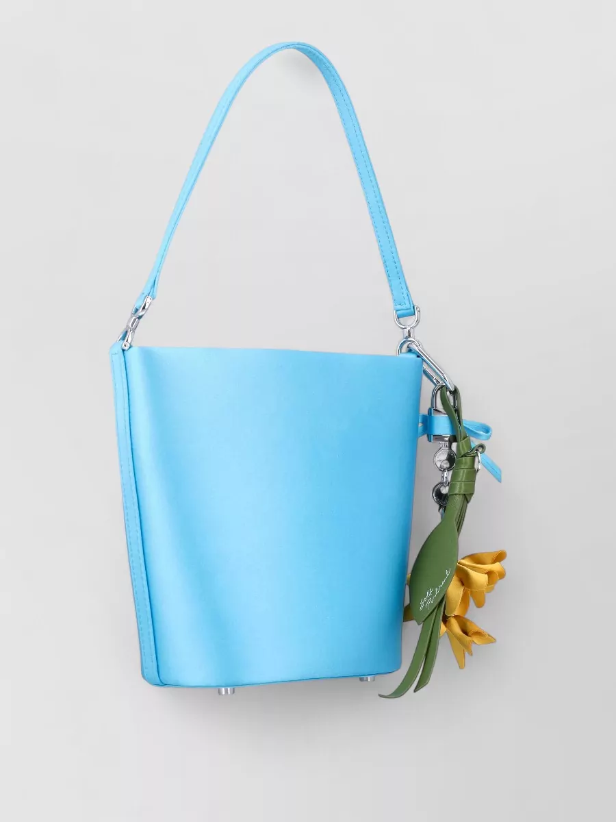 Self-Portrait The Bow Satin Bucket Bag